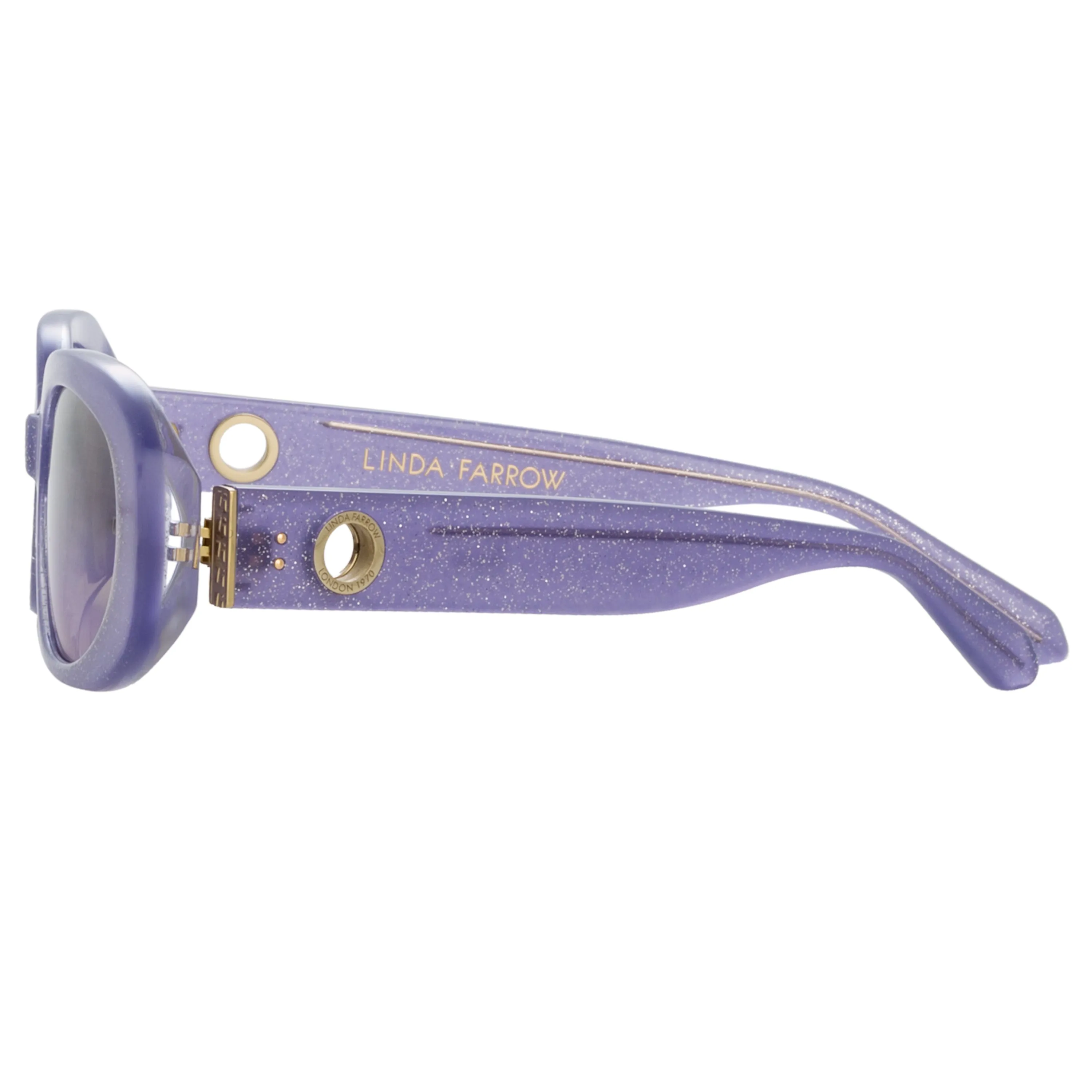 Cara Oval Sunglasses in Purple