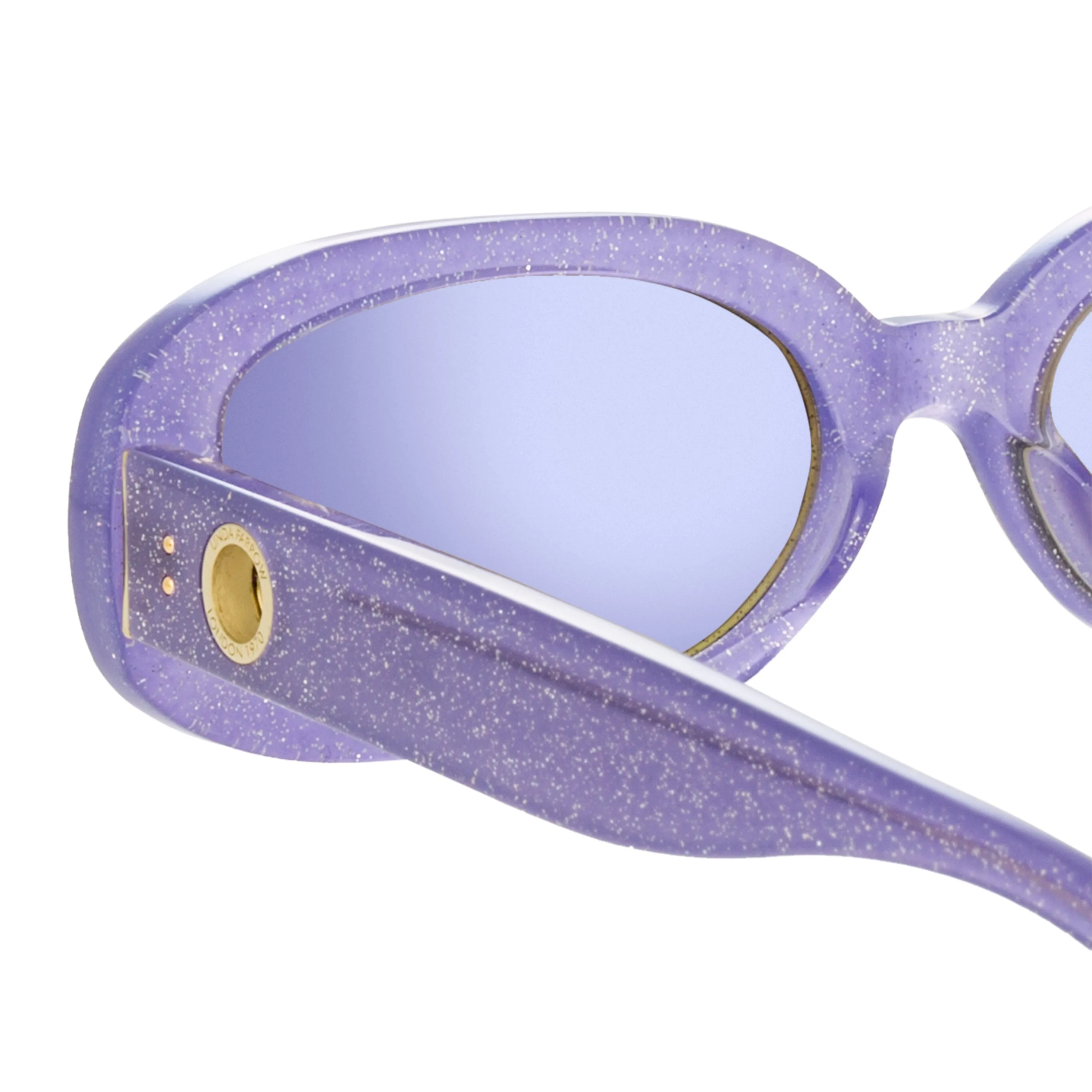 Cara Oval Sunglasses in Purple