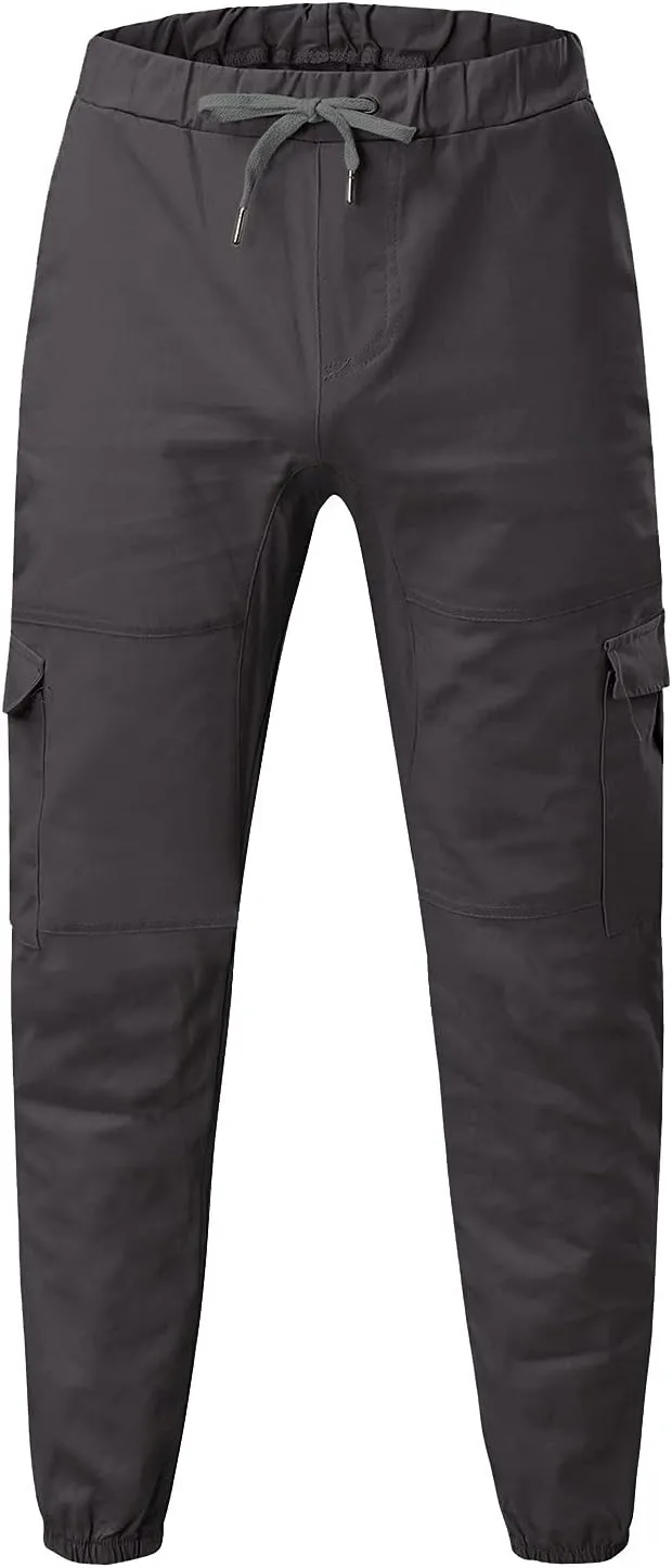 Cargo Pants for Men Slim Fit Wild Work Pants Workout Joggers Tapered Leg Sweatpants for Men with Pockets Hiking Trousers