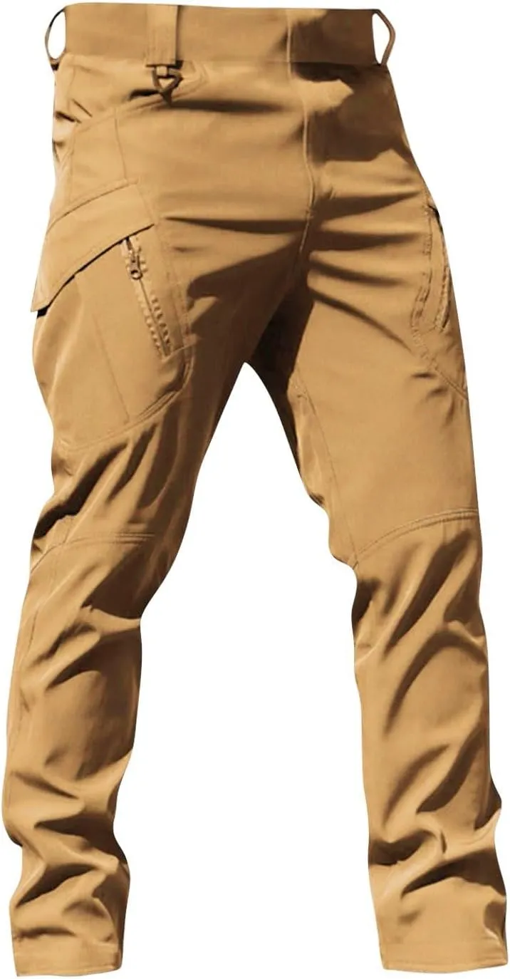 Cargo Pants for Men Work Flex Camo Tactical Waterproof Pants Multi Pockets Outdoor Ripstop Lightweight Hiking Pants