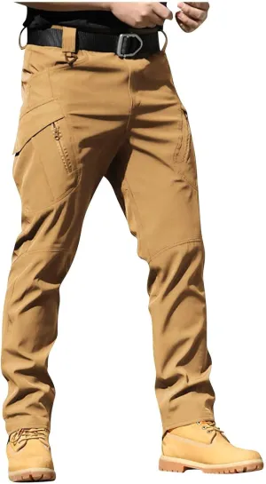 Cargo Pants for Men Work Flex Camo Tactical Waterproof Pants Multi Pockets Outdoor Ripstop Lightweight Hiking Pants