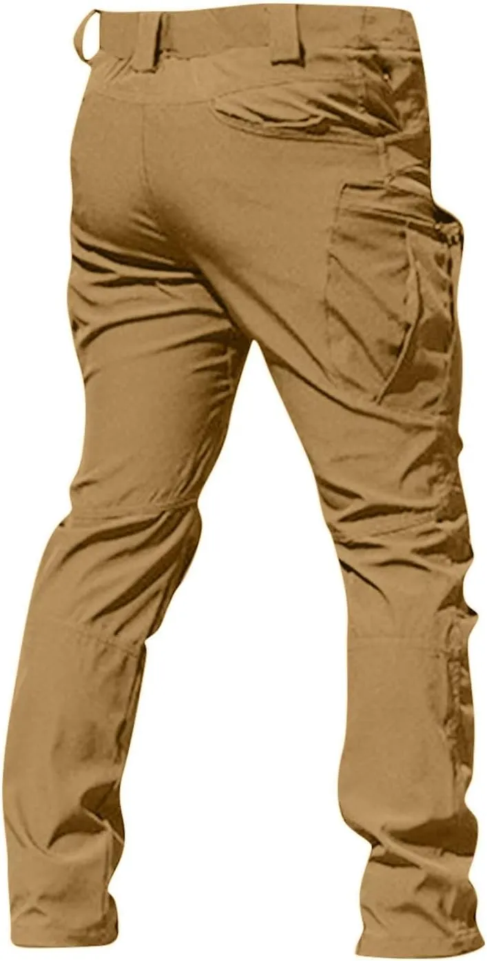 Cargo Pants for Men Work Flex Camo Tactical Waterproof Pants Multi Pockets Outdoor Ripstop Lightweight Hiking Pants