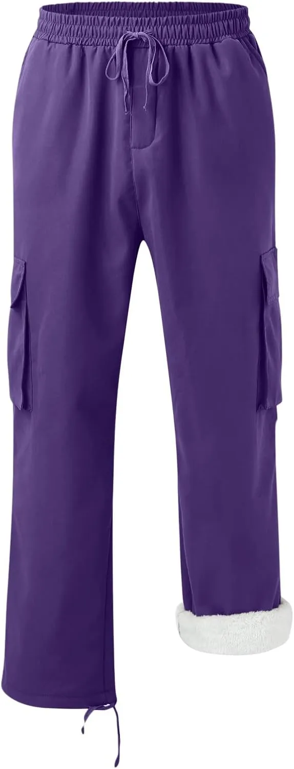 Cargo Sweatpants for Men Big and Tall Straight Fit Multi Pocket Cargo Pants Casual Fashion Hiking Outdoor Recreation