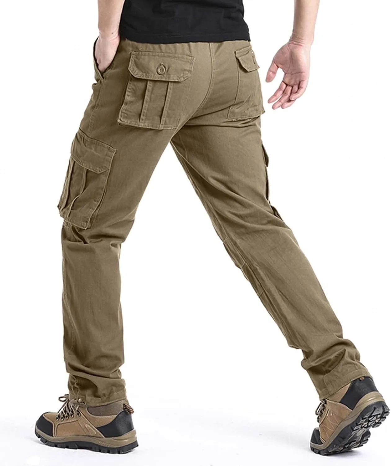 Cargo Sweatpants for Men Running Athletic Joggers with Pockets Men's Gym Training Jogger Pants Slim Fit Bodybuilding