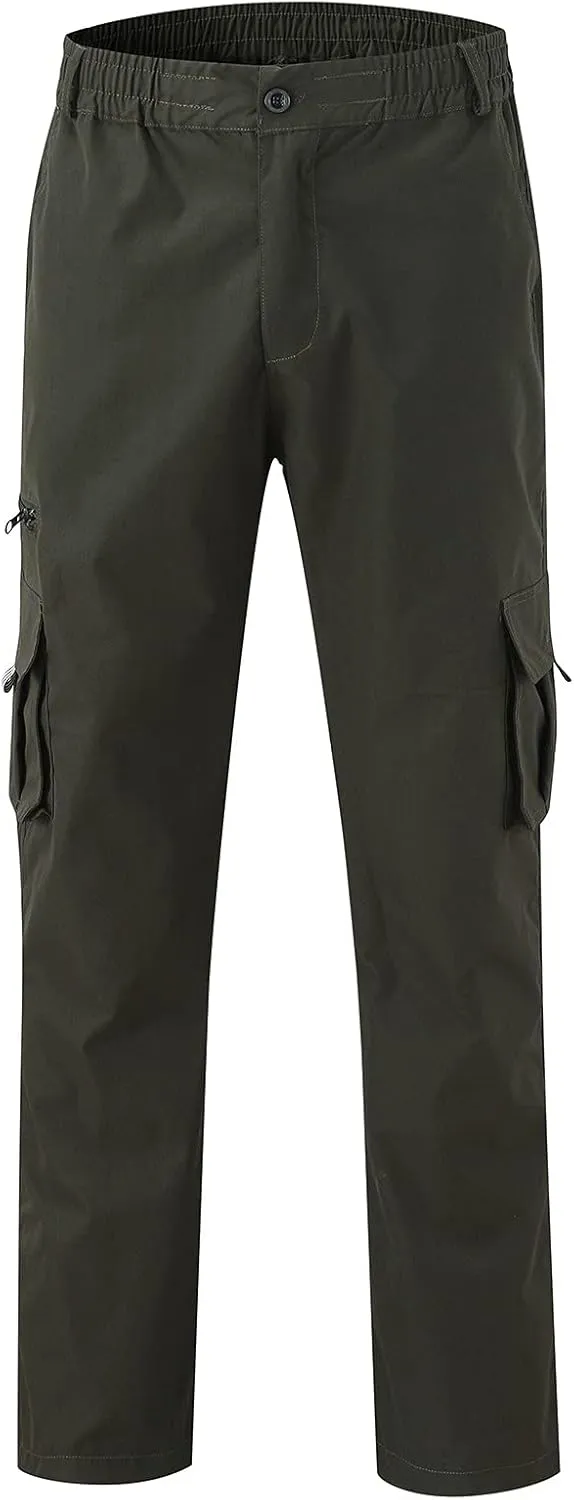Cargo Trousers for Men Jogger Pants Sweatpants for Men with Pockets Mens Heavyweight Sweatpants Fleece Lined Cargo