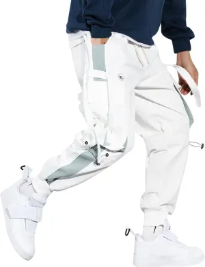 Cargo Trousers for Men Workout Sweatpants Men's Waterproof Outdoor Fleece Lined Hiking Trousers Winter Warm Skiing