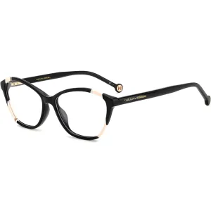 Carolina Herrera Women's Eyeglasses - Black Nude Plastic Cat Eye Frame | HER 0122 0KDX