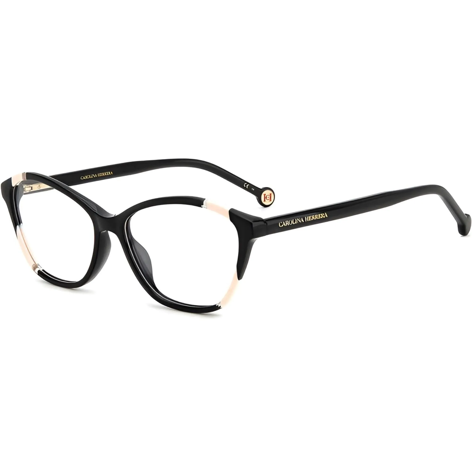 Carolina Herrera Women's Eyeglasses - Black Nude Plastic Cat Eye Frame | HER 0122 0KDX
