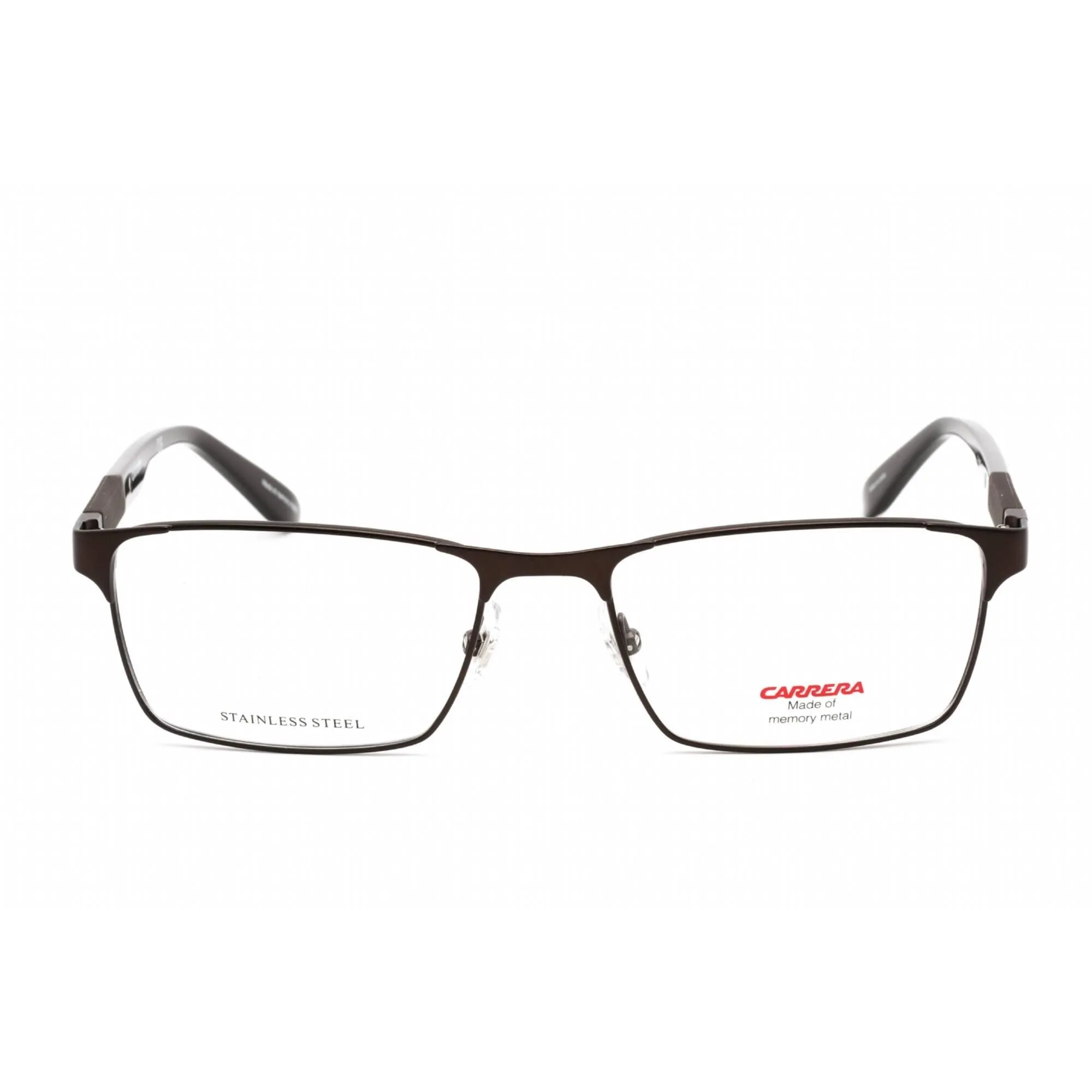 Carrera Men's Eyeglasses - Matte Brown Stainless Steel Rectangular | Ca 8822 0YZ4 00