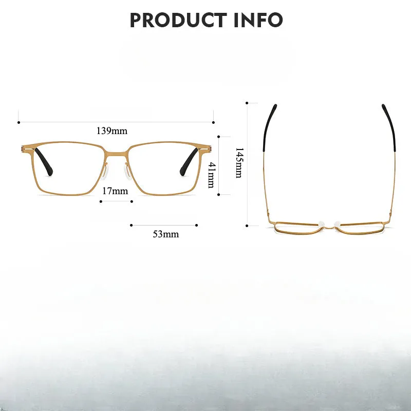 Casimir Retro Titanium Square Glasses Frame