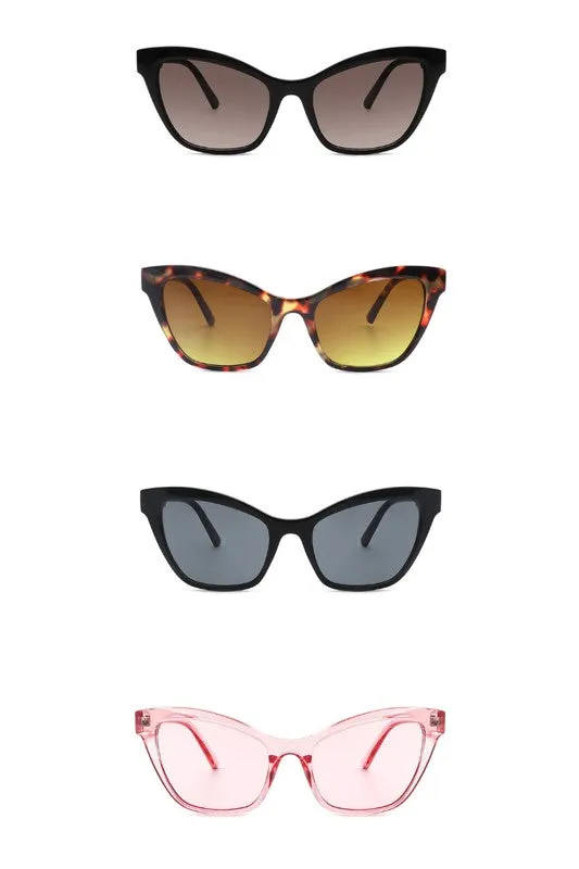 Cat Eye Retro Fashion 50s Women's Sunglasses UVA UVB Eye Protection Case Included