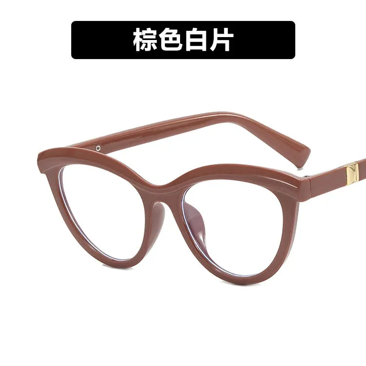 Cat Eye Sunglasses Eyebrows New Arrival Fashion Trendy Cross-Border Sunglasses Retro Personalized and Slim-Looking Sun Glasses Concave Shape