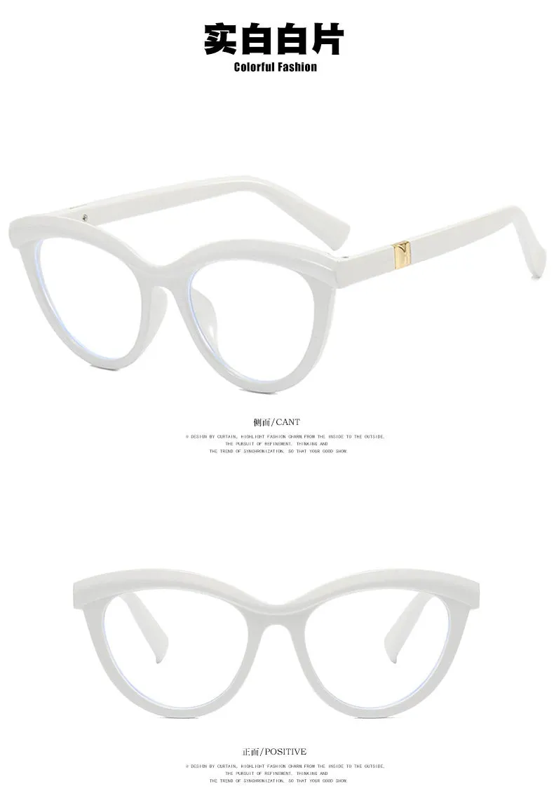 Cat Eye Sunglasses Eyebrows New Arrival Fashion Trendy Cross-Border Sunglasses Retro Personalized and Slim-Looking Sun Glasses Concave Shape