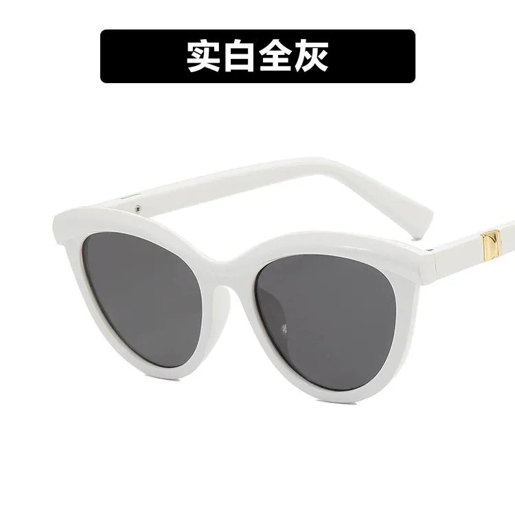Cat Eye Sunglasses Eyebrows New Arrival Fashion Trendy Cross-Border Sunglasses Retro Personalized and Slim-Looking Sun Glasses Concave Shape
