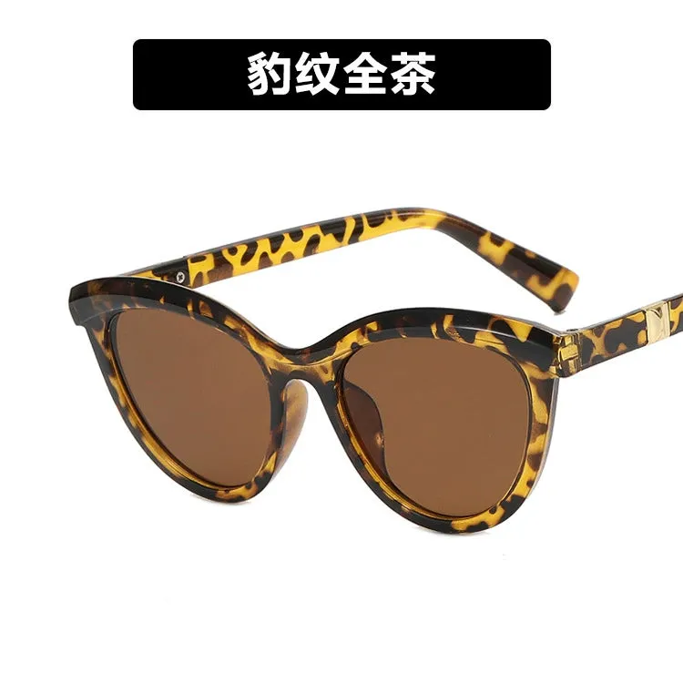 Cat Eye Sunglasses Eyebrows New Arrival Fashion Trendy Cross-Border Sunglasses Retro Personalized and Slim-Looking Sun Glasses Concave Shape