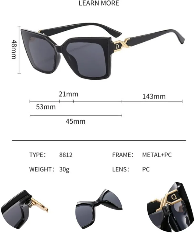 Cat Eye Sunglasses For Women Men Vintage Female Sun Glasses Shades UV400 Eyeglasses