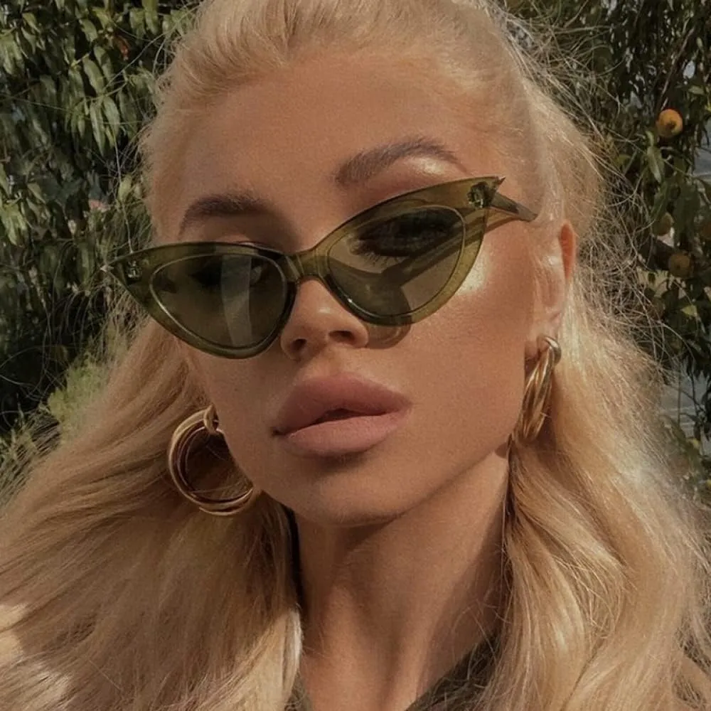 Cat Eye Sunglasses Women Vintage Eyewear Women Retro Cateye Sunglasses for Women