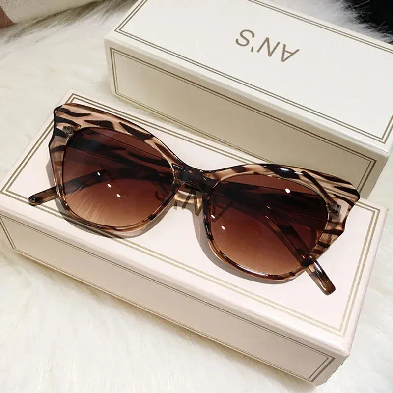 Cat Eye Sunglasses Women Vintage Gradient Fashion Oculos De Sol