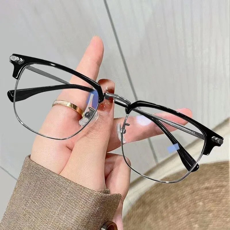 CCspace Men's Full Rim Square Alloy Eyeglasses 54558
