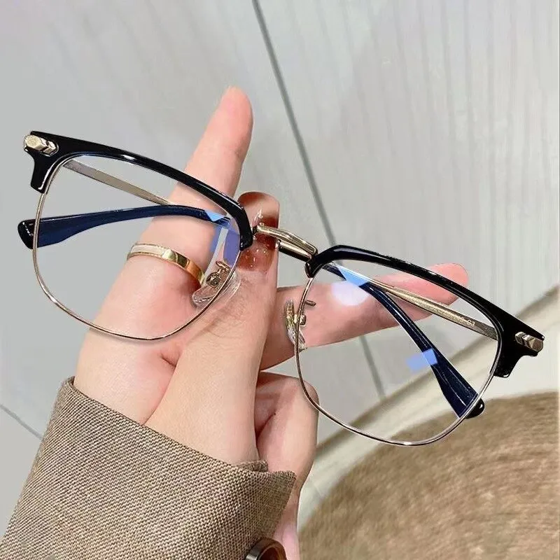 CCspace Men's Full Rim Square Alloy Eyeglasses 54558