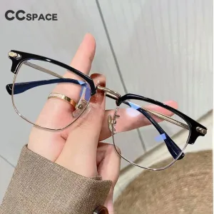 CCspace Men's Full Rim Square Alloy Eyeglasses 54558
