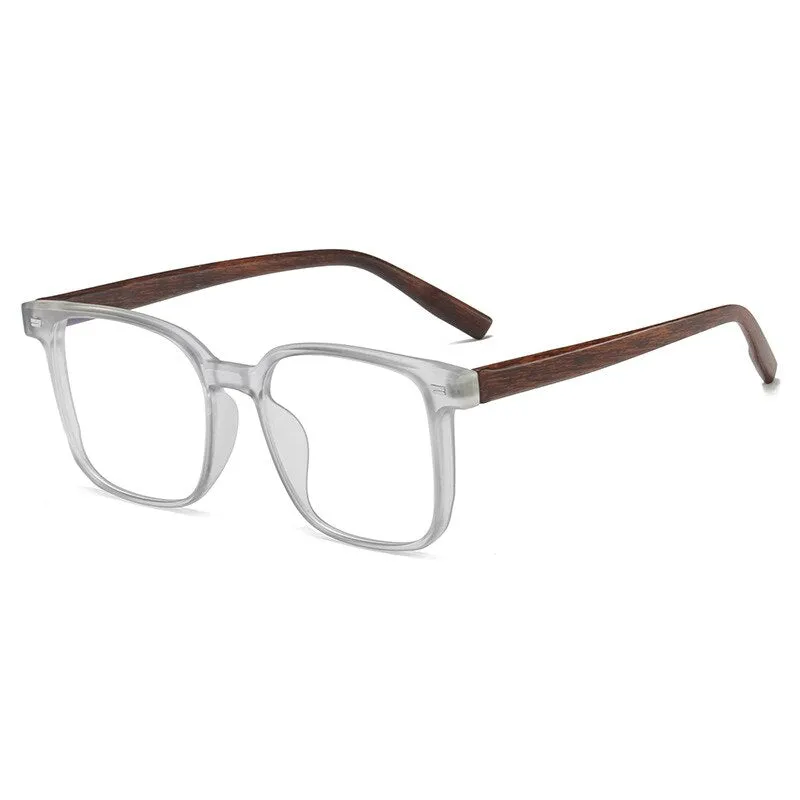 CCspace Men's Full Rim Square Tr 90 Titanium Eyeglasses 54484