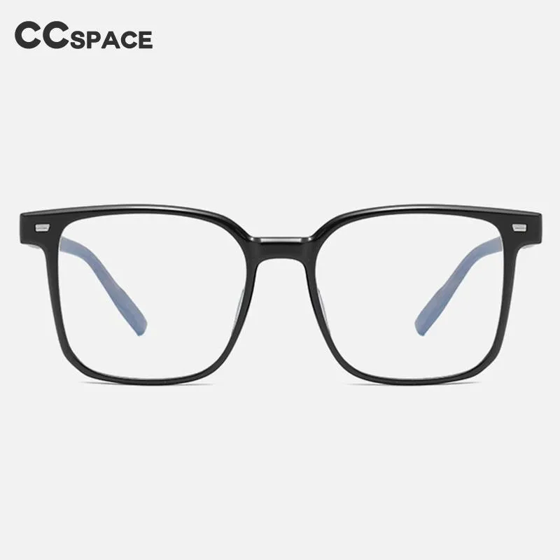 CCspace Men's Full Rim Square Tr 90 Titanium Eyeglasses 54484