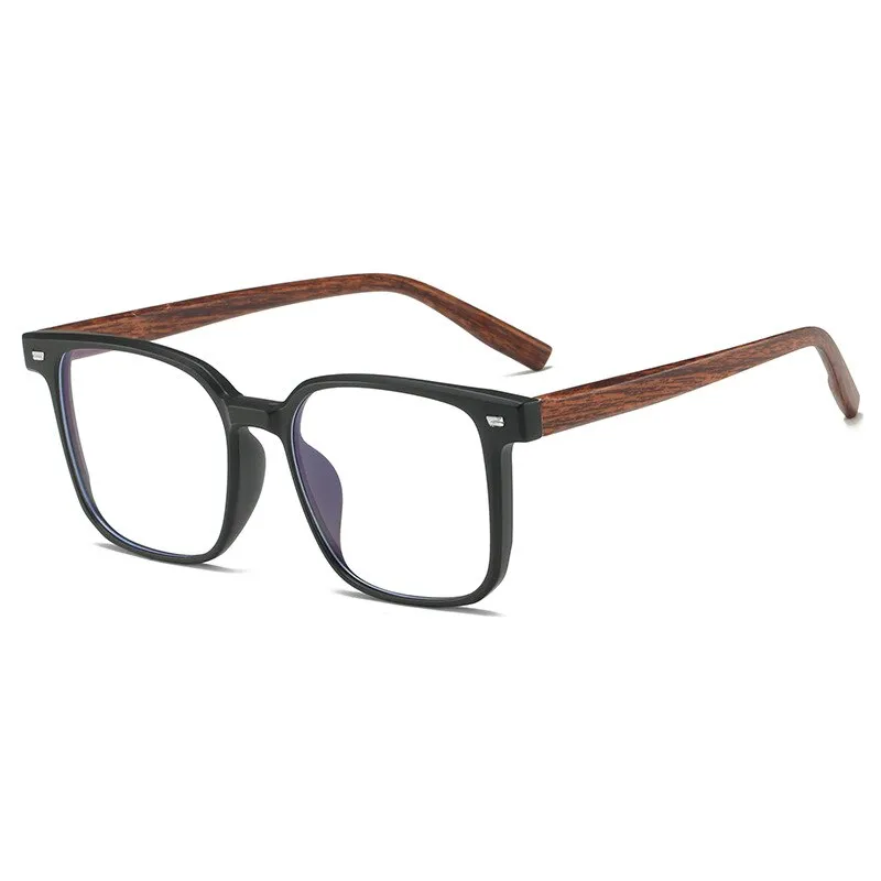 CCspace Men's Full Rim Square Tr 90 Titanium Eyeglasses 54484