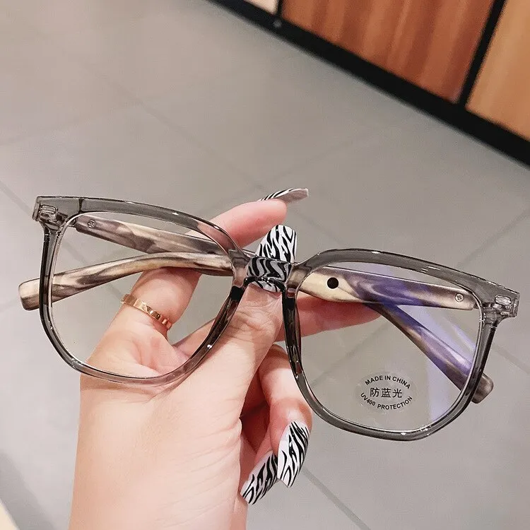 CCspace Unisex Full Rim Big Polygon Square Tr 90 Titanium Eyeglasses 55580