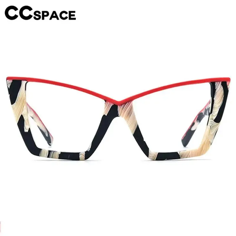 CCspace Unisex Full Rim Big Square Acetate Eyeglasses 57161