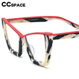 CCspace Unisex Full Rim Big Square Acetate Eyeglasses 57161