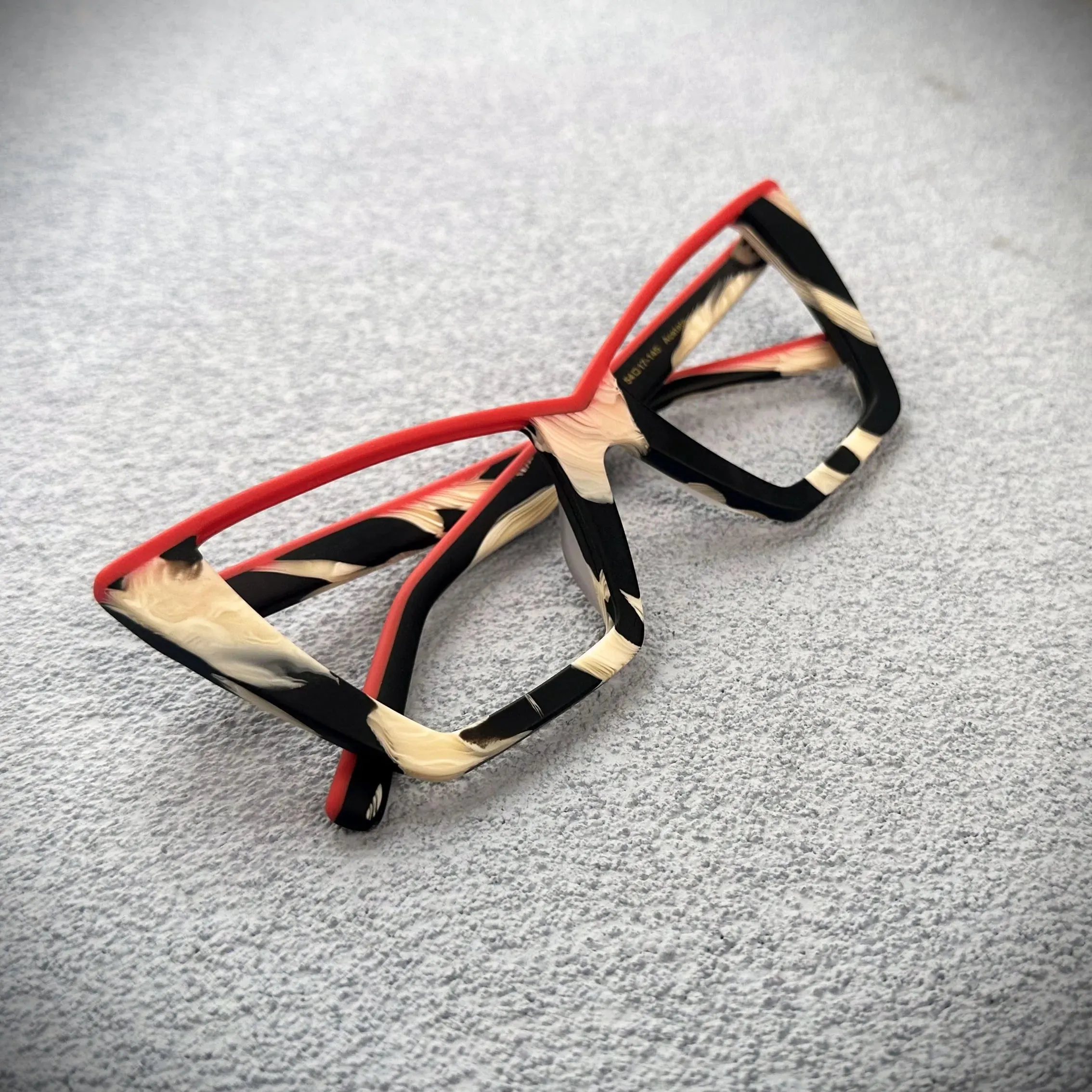 CCspace Unisex Full Rim Big Square Acetate Eyeglasses 57161