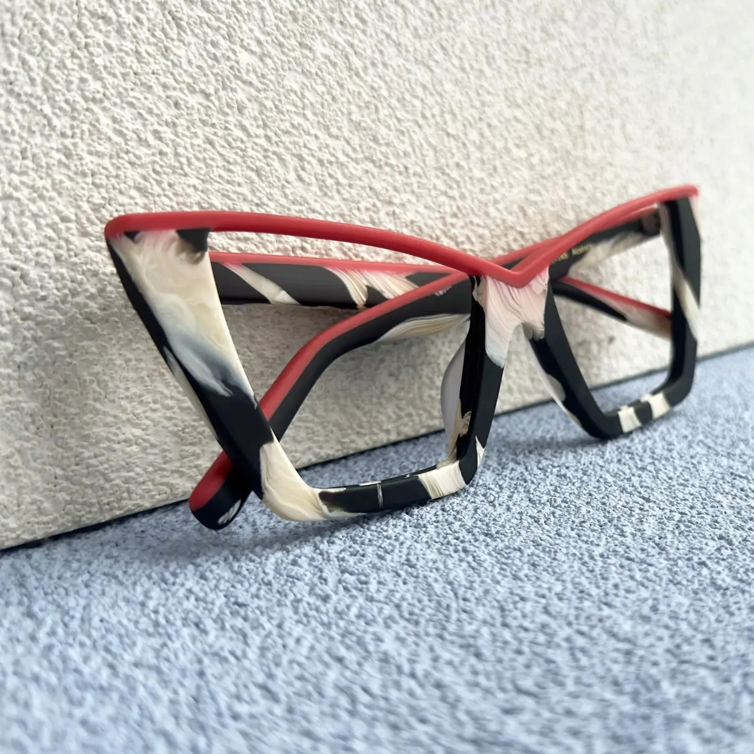 CCspace Unisex Full Rim Big Square Acetate Eyeglasses 57161