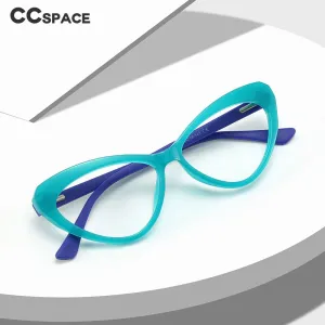 CCspace Unisex Full Rim Cat Eye Tr 90 Titanium Frame Eyeglasses 47532