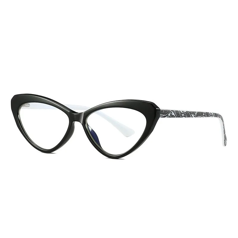 CCspace Unisex Full Rim Cat Eye Tr 90 Titanium Frame Eyeglasses 47532