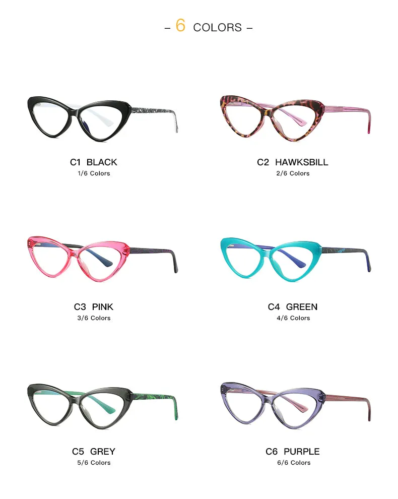 CCspace Unisex Full Rim Cat Eye Tr 90 Titanium Frame Eyeglasses 47532