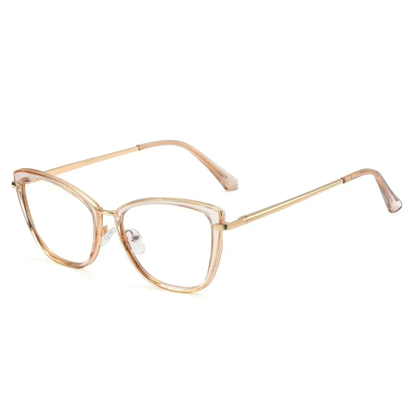 CCSpace Unisex Full Rim Cat Eye Tr 90 Titanium Frame Eyeglasses 48321