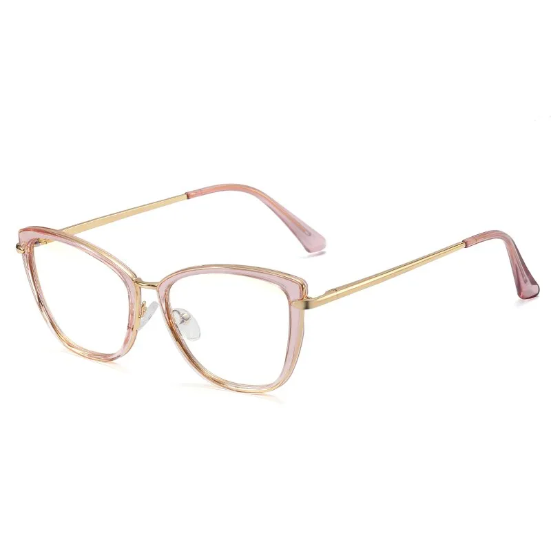 CCSpace Unisex Full Rim Cat Eye Tr 90 Titanium Frame Eyeglasses 48321