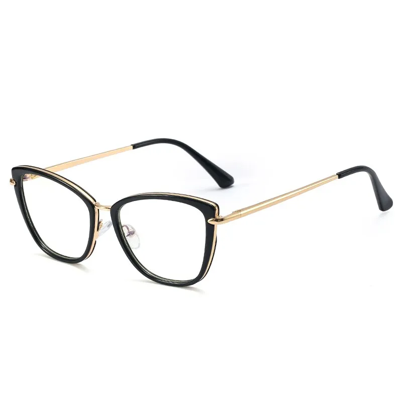 CCSpace Unisex Full Rim Cat Eye Tr 90 Titanium Frame Eyeglasses 48321