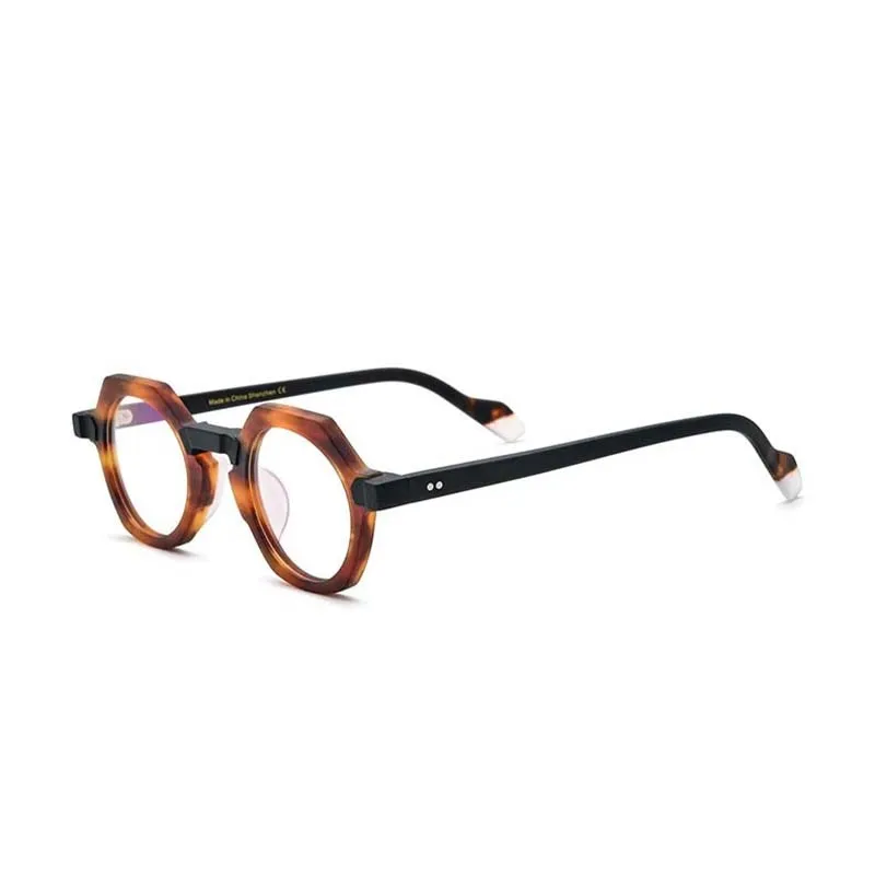 CCspace Unisex Full Rim Irregular Round Acetate Eyeglasses 55099