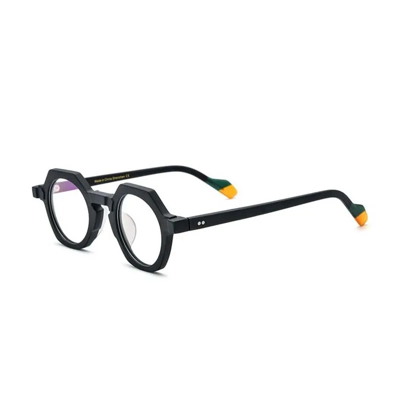 CCspace Unisex Full Rim Irregular Round Acetate Eyeglasses 55099