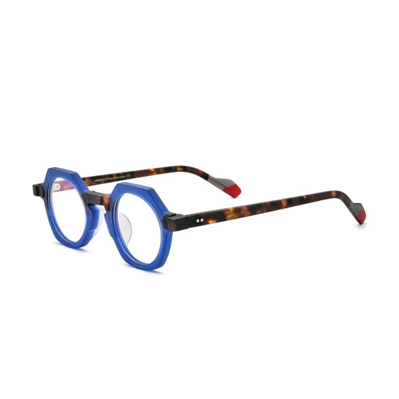 CCspace Unisex Full Rim Irregular Round Acetate Eyeglasses 55099