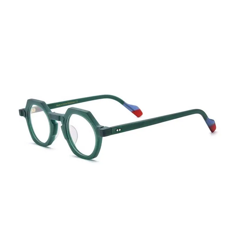 CCspace Unisex Full Rim Irregular Round Acetate Eyeglasses 55099