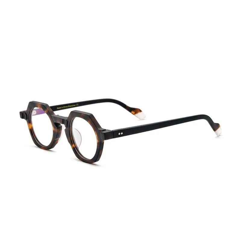 CCspace Unisex Full Rim Irregular Round Acetate Eyeglasses 55099