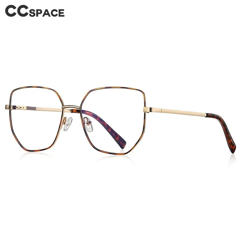 CCspace Unisex Full Rim Irregular Square Alloy Eyeglasses 56272