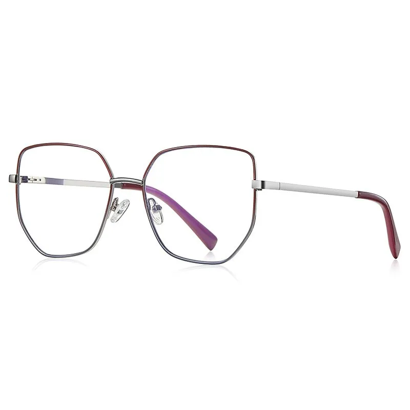 CCspace Unisex Full Rim Irregular Square Alloy Eyeglasses 56272