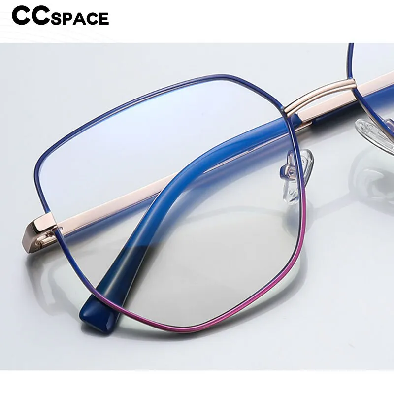 CCspace Unisex Full Rim Irregular Square Alloy Eyeglasses 56272