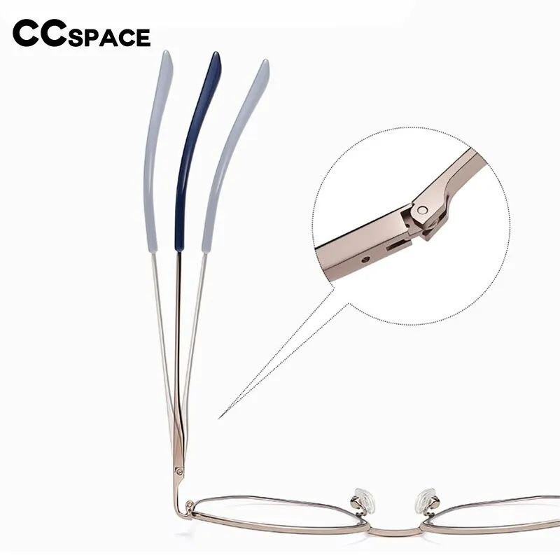 CCspace Unisex Full Rim Irregular Square Alloy Eyeglasses 56272