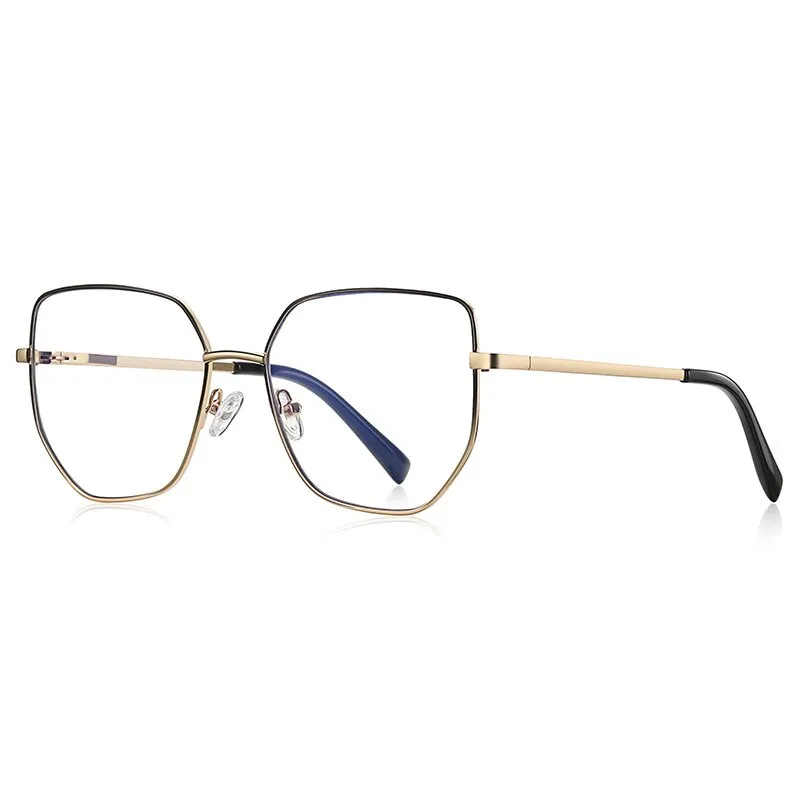 CCspace Unisex Full Rim Irregular Square Alloy Eyeglasses 56272