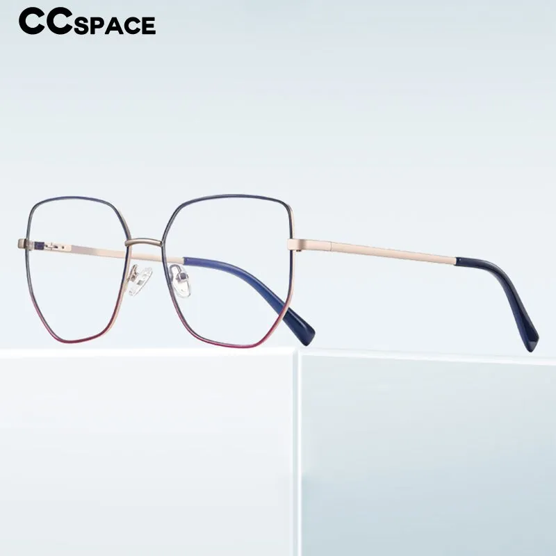 CCspace Unisex Full Rim Irregular Square Alloy Eyeglasses 56272